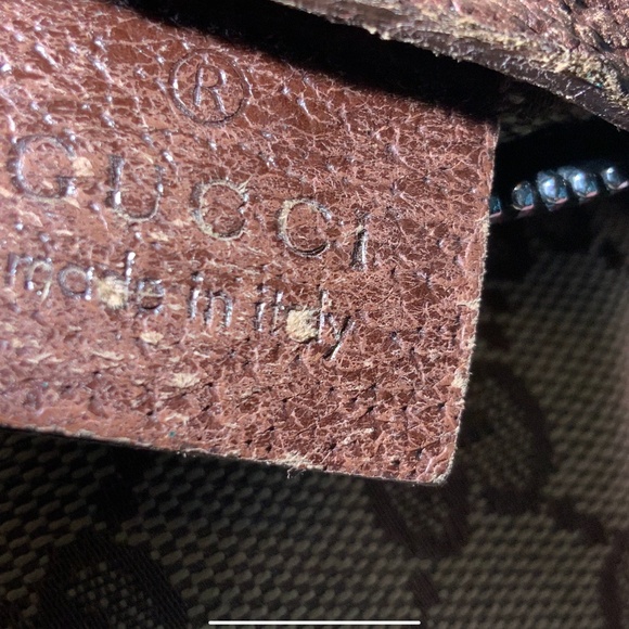 Authentic GUCCI GG Canvas Belt Waist Bag Fanny Pack Red and Green - Picture 15 of 16